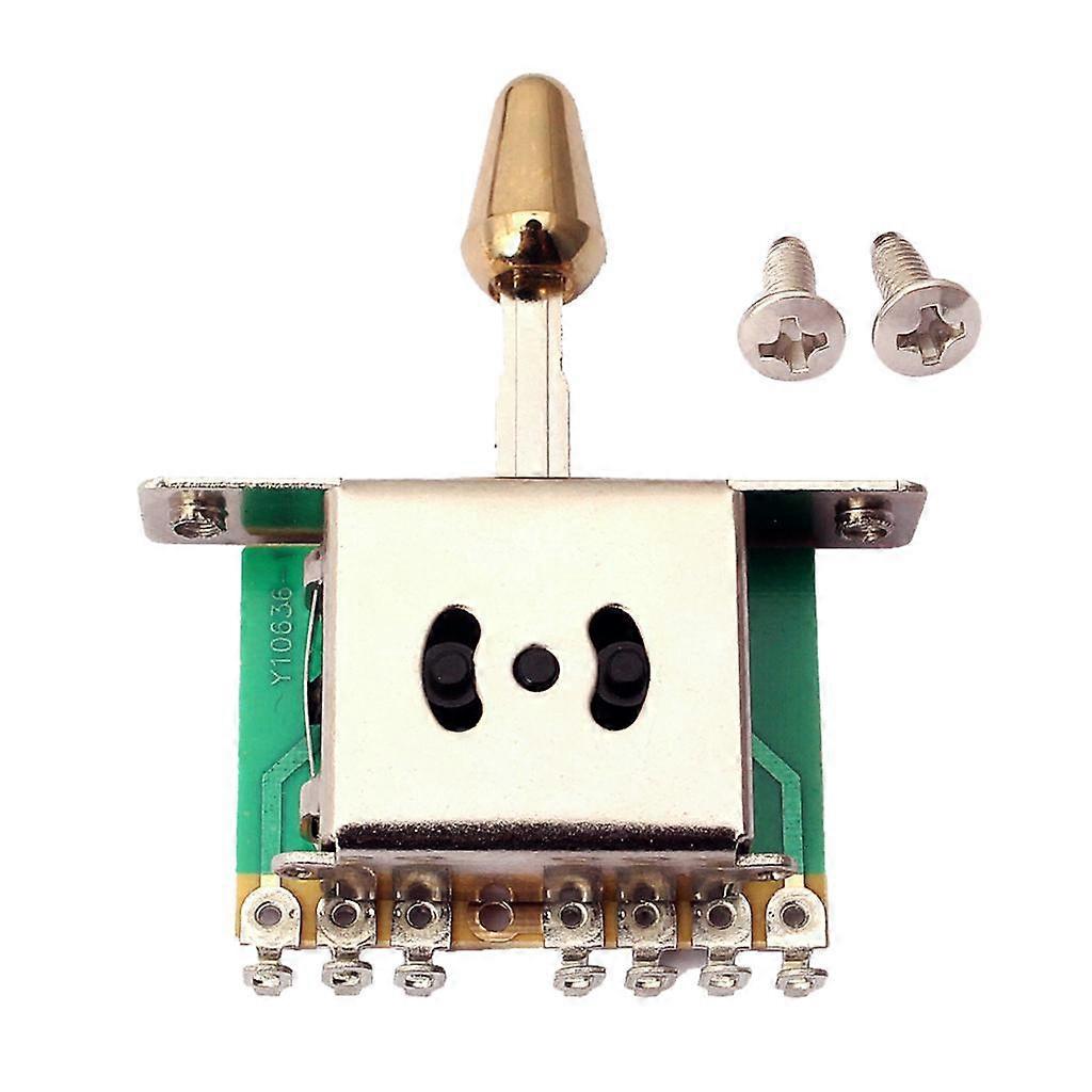 Electric Guitar 5 Way Pickup Selector Switch, Golden Tips