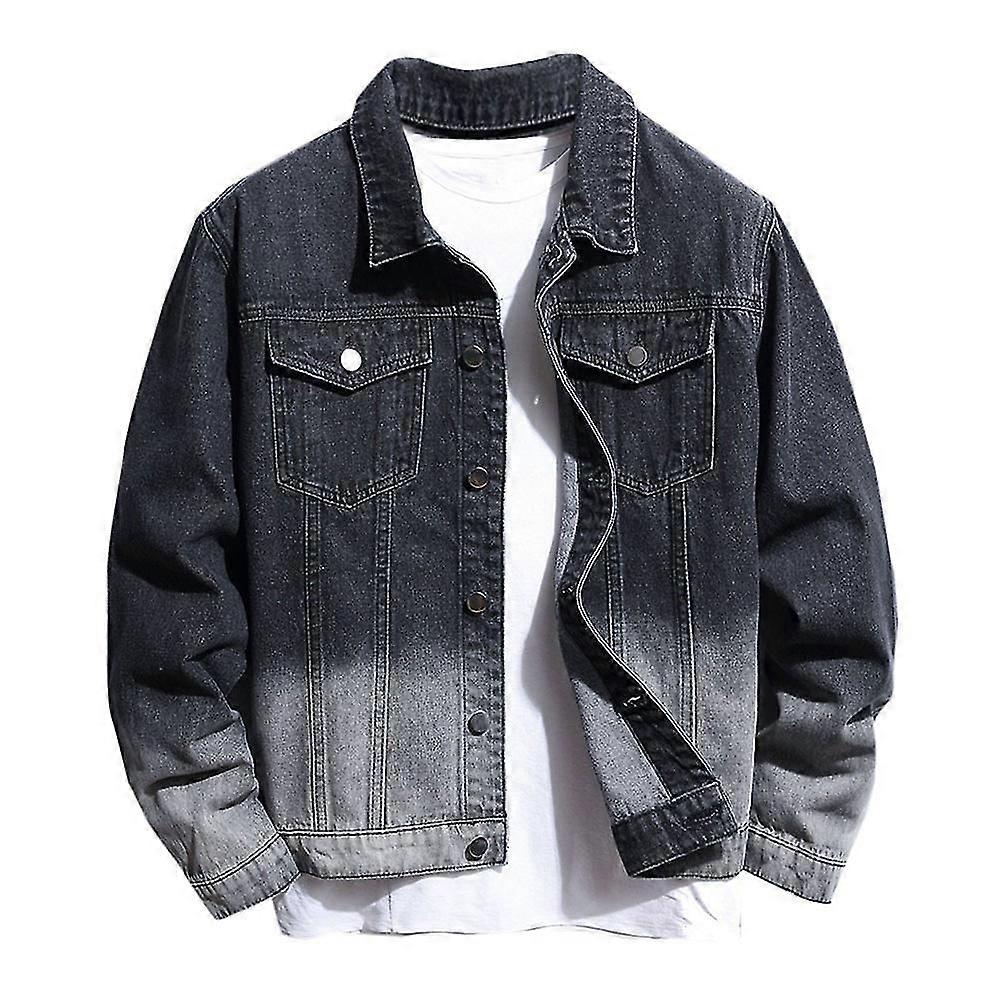 Men's Casual Gradient Denim Jacket