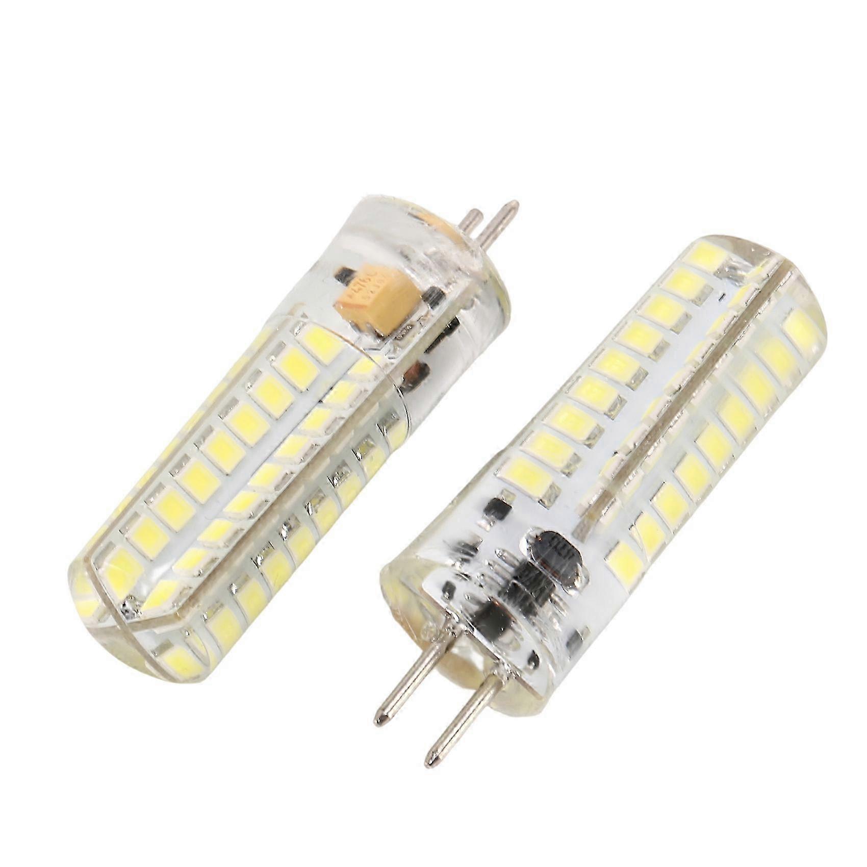 2er-Pack 6,5W GY6.35 LED-Lampen mit 72 SMD 2835 LEDs, 320 Lumen, dimmbar reinweiß 6000K, entspricht 50W Halogenlampen