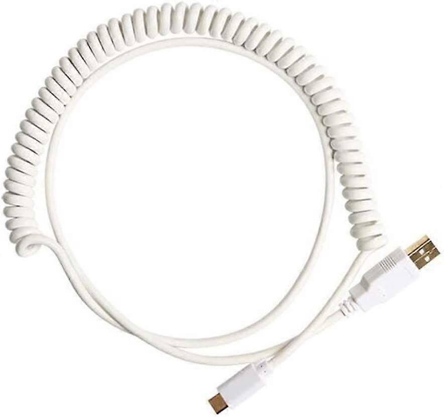 USB C Coiled Cable Wire  Mechanical Keyboard USB Cable Type C USB Interface for Poker 2 GH60 Keyboard