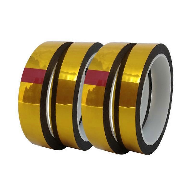 Gold Tone Tape For Smooth Surface Application, 1 Roll, 55 Yards Length, 0.4 Inch Width, Mirror Effect, Decorative & Protective
