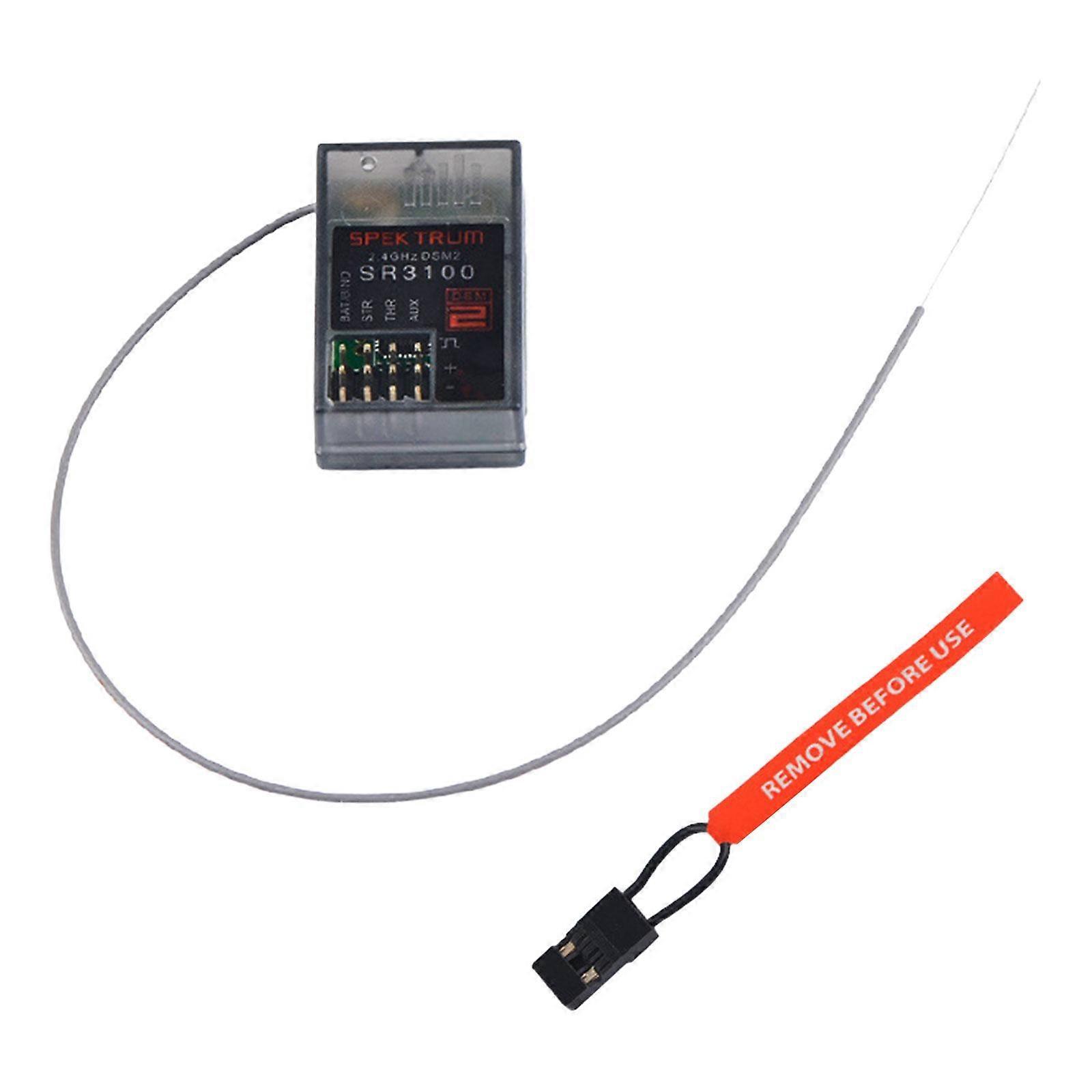 SR3100 DSM2 Receiver Lightweight Durable for DX3R DX5C Remote with Bind Plug