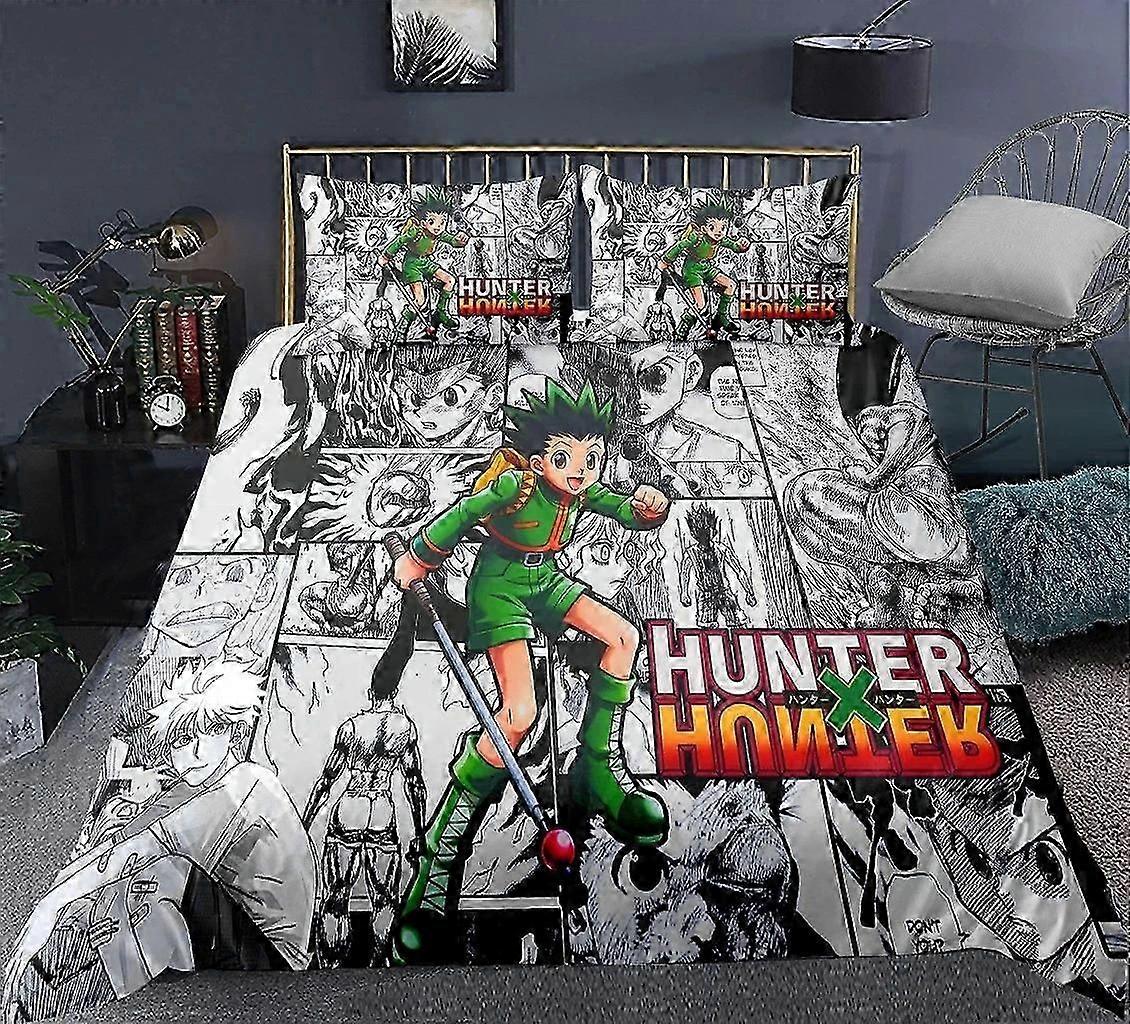 o1273 Lakan Hunter X Hunter Sängkläder Set Sängkläder Sängkläder Aldult Sovrum Anpassningsbara lakan fVV1273