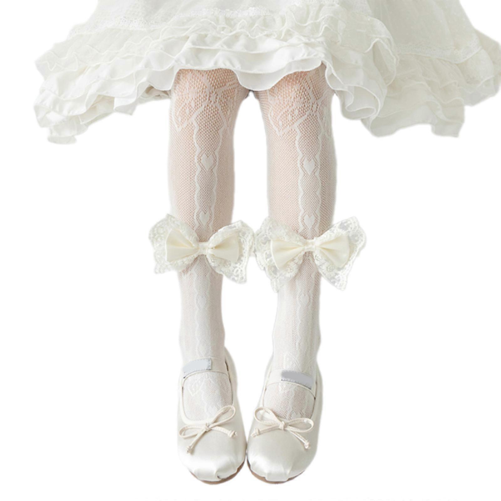 Lovely Mesh Leggings with Sweet Bowknot for Girls Comfortable