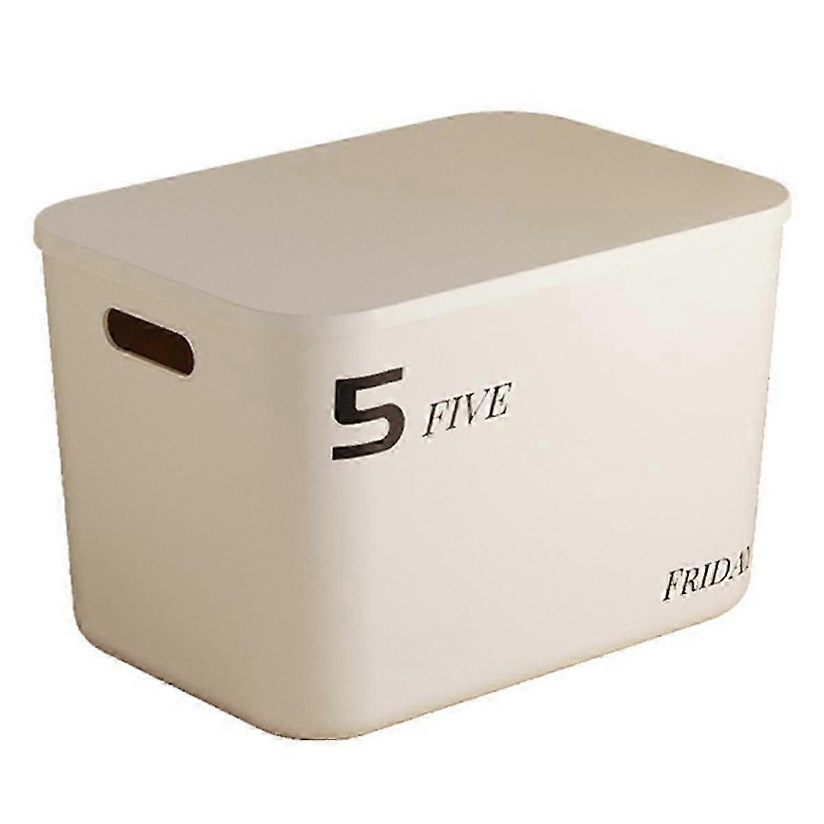 Stackable Storage Box with Lid - Dustproof Container for Cosmetics, Clothing, Groceries, Snacks, an