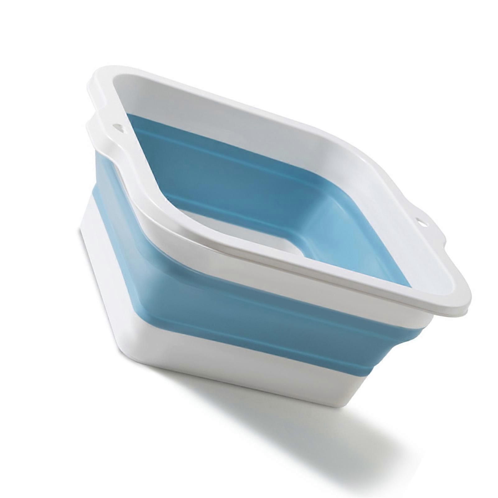 Foldable Silicone Foot Bath Basin 660g Large Capacity Blue