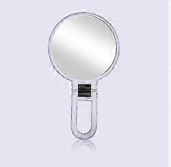 Rose 10x/1x Double Sided Magnifying Mirror with Stand, Handheld Magnifying Mirror for Makeup, Blackheads, Blackheads (13cm, 10x/1x, Silver)