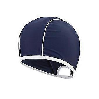Swim Cap - 1 Piece, Adjustable Size, Fabric Material, Navy Blue