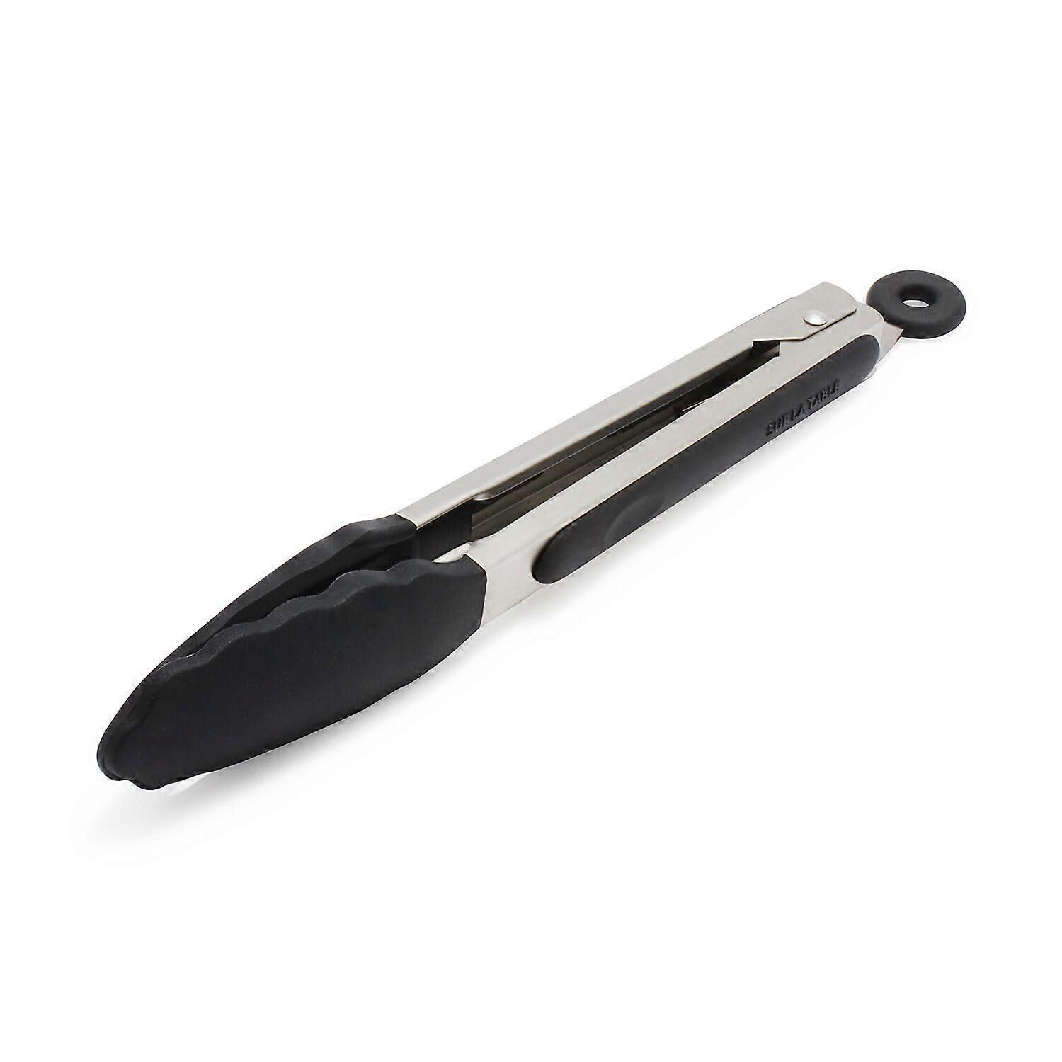 Silicone tip tongs, 9 ', black