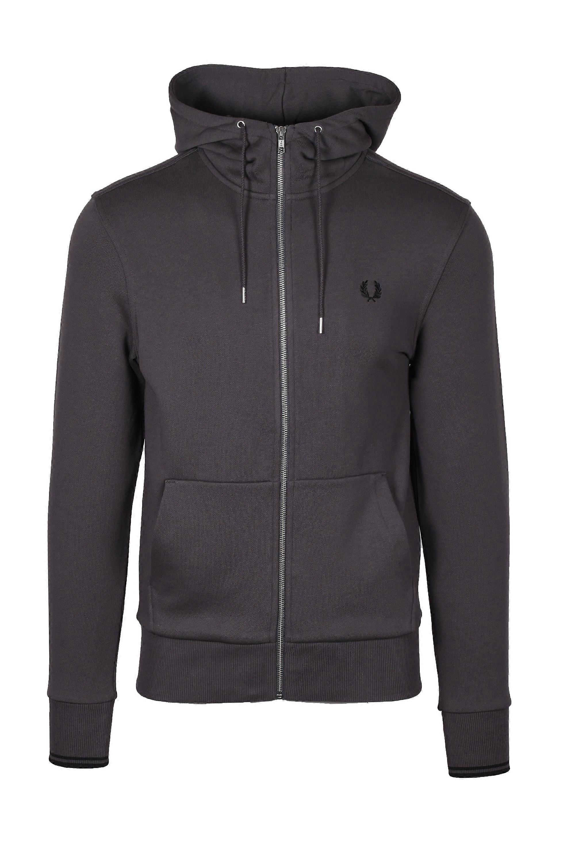 Fred Perry Zip Through Hoody Gunmetal