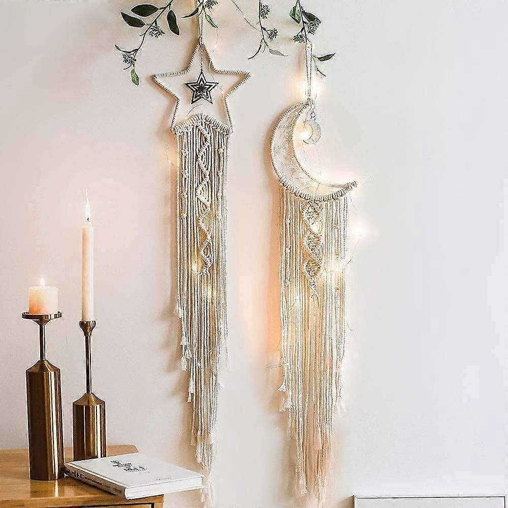 2pcs beige bohemian dream catcher for home decoration