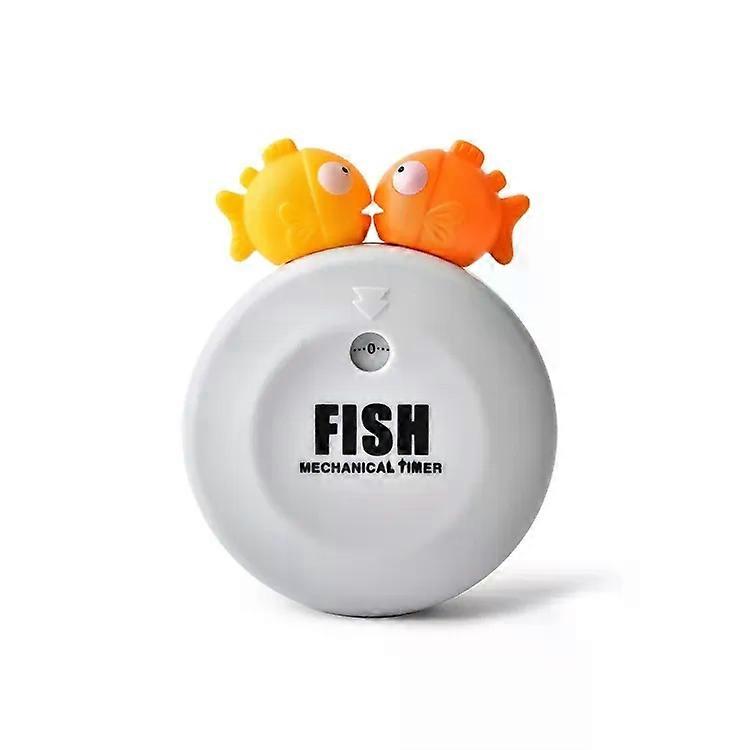 Animal Cartoon Mechanical Timer-2 PCS Refrigerator Magnet,Bubble Fish (Gray)