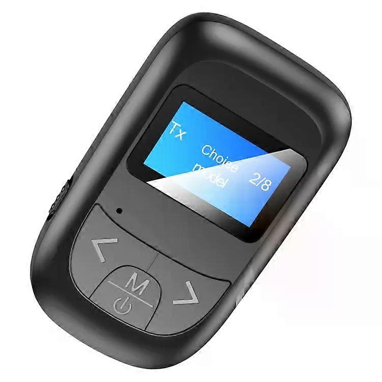 Bluetooth Adapter-2 in 1 Receiver Transmitter with LCD Display-Transparent