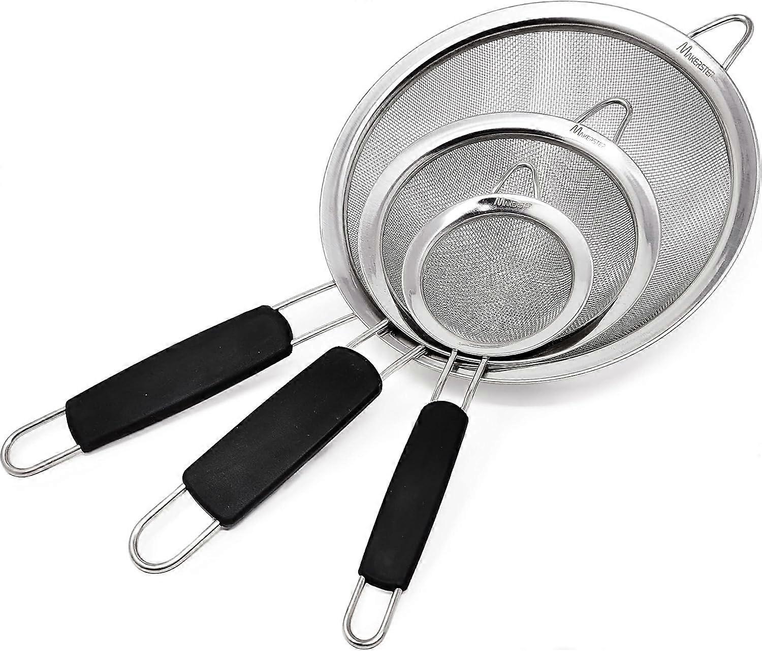 Fine Mesh Strainer, Kitchen Sieve, Stainless Steel Sifter