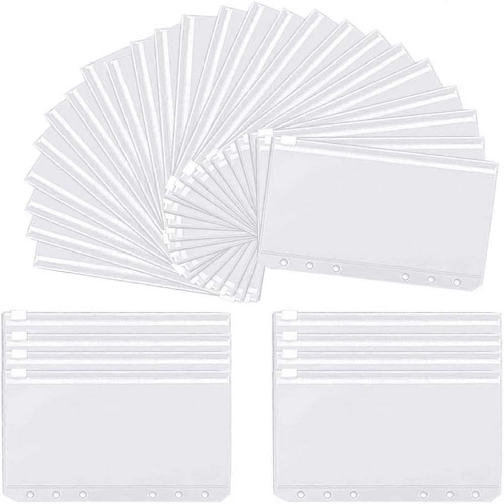 Binder Pockets, A6 Size, Waterproof, PVC, Loose Leaf, Organizer