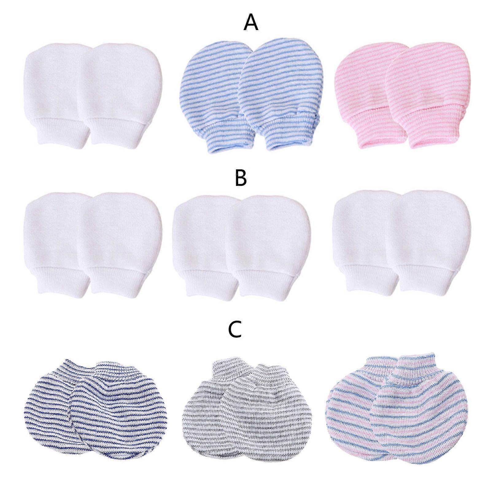3 Paire / ensemble Simple Mignon Bébé Tricot Gants Nouveau-né Anti-manger Main Anti-Saisir Visage Protéger Gant Nourrisson Garde-Main Fournitures B