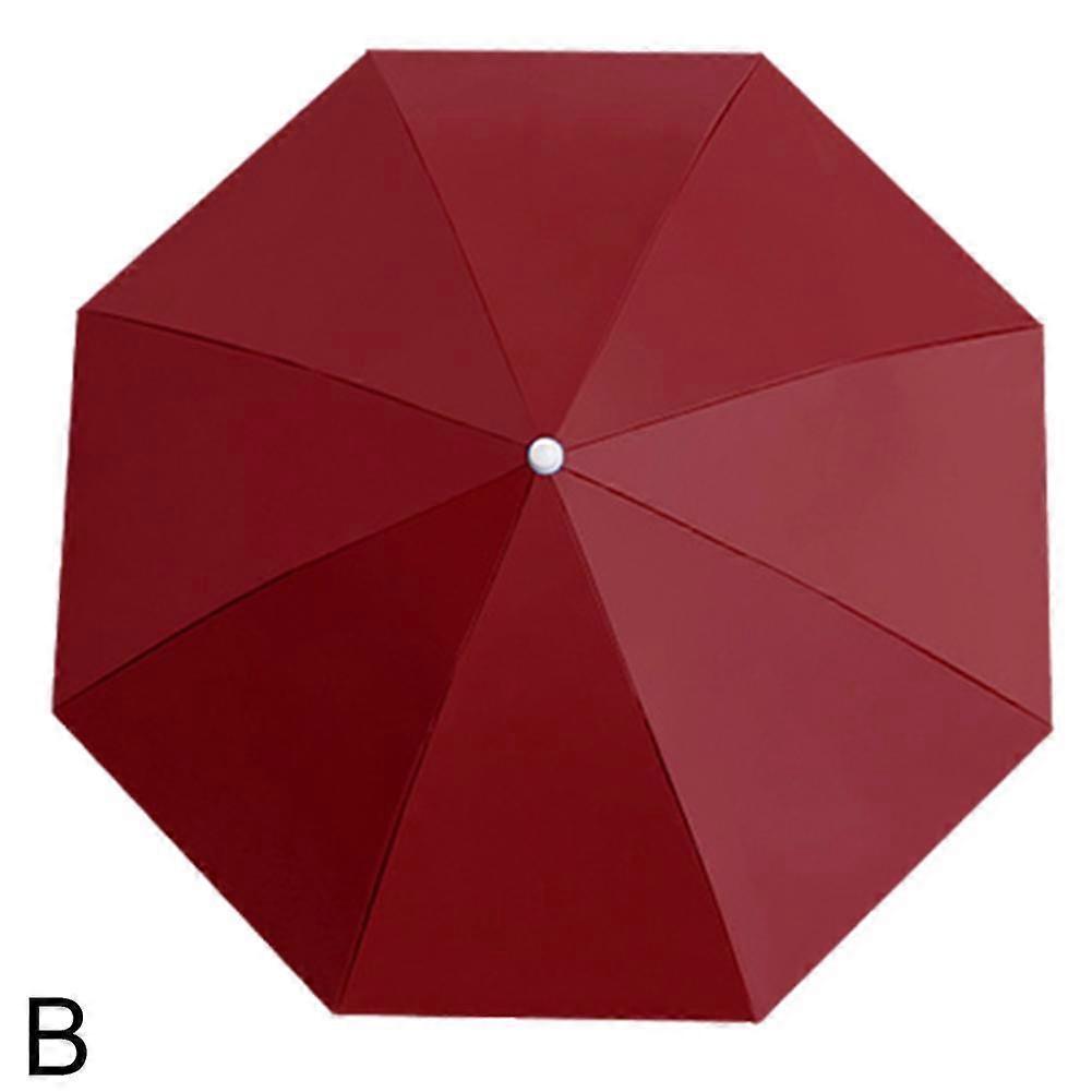 80cm Sunscreen Windproof Head Mounted Umbrella Top Folding Hat Umbrella