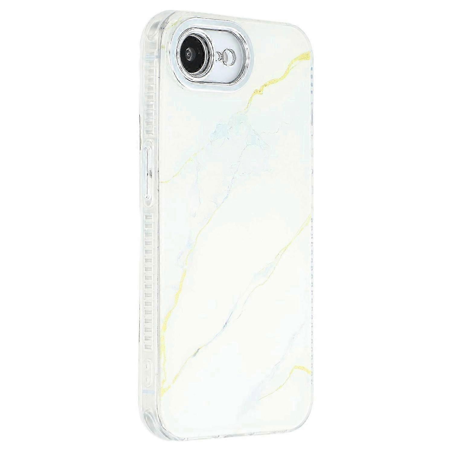 For iPhone 16e Case IMD Marble Pattern Electroplated Protective Phone Cover - M18
