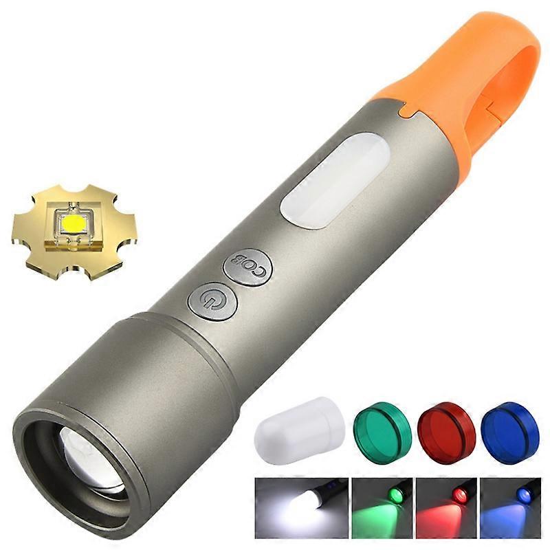 Type-C Rechargeable LED Telescopic Zoom Mini Flashlight SD26601