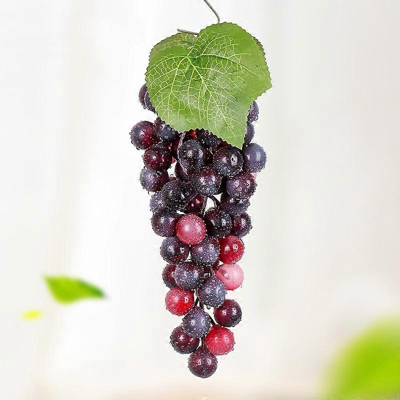 4 Bunches 60 Granules Agate Grapes Simulation Fruit Simulation Grapes PVC with Cream Grape Shoot Props
