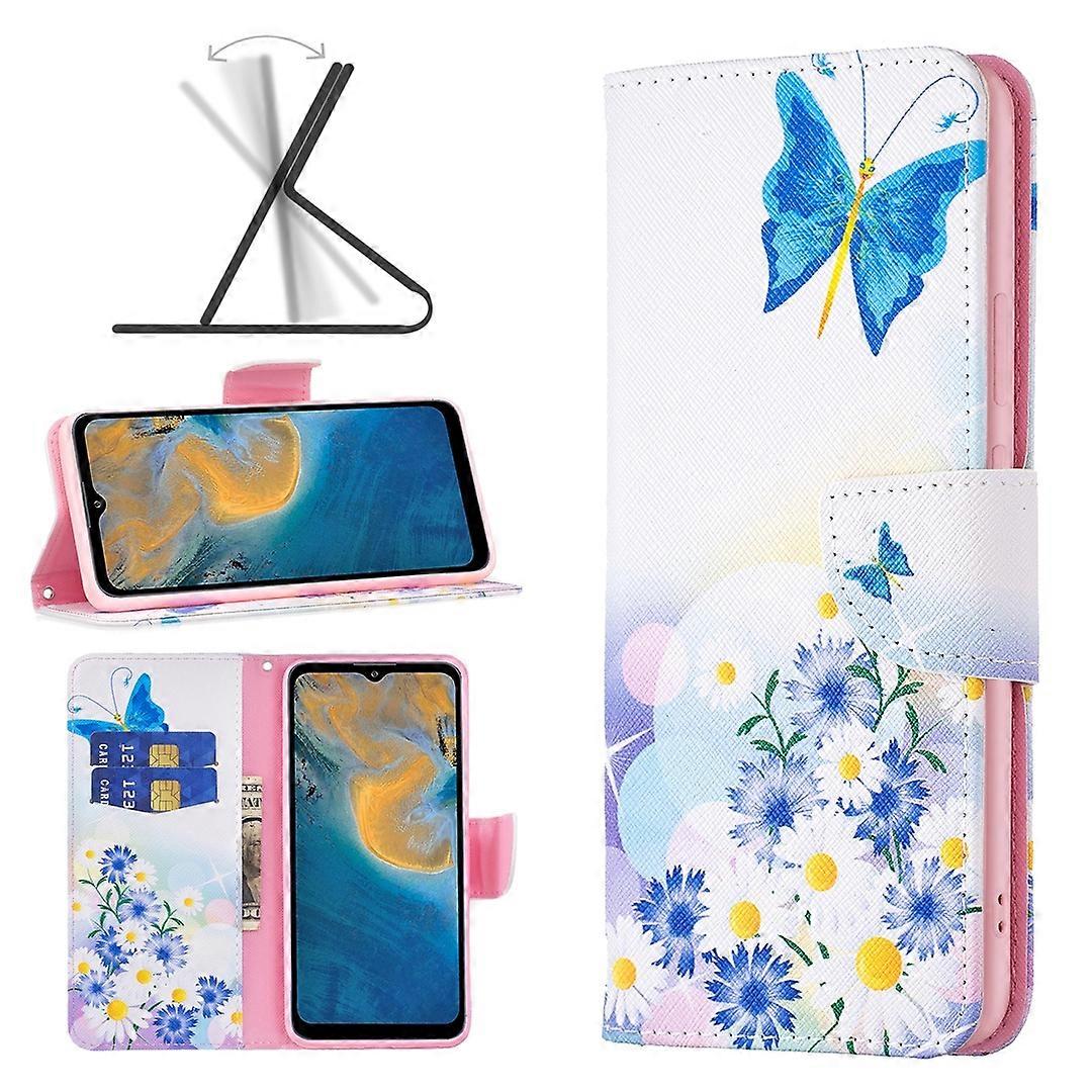 For ZTE Blade A51 Colored Drawing Pattern Leather Phone Case
