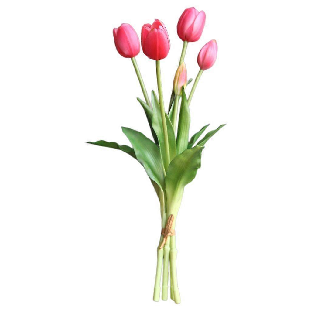 Artificial T ulip Bundle with 4 T ulips and 1 T ulip Buds