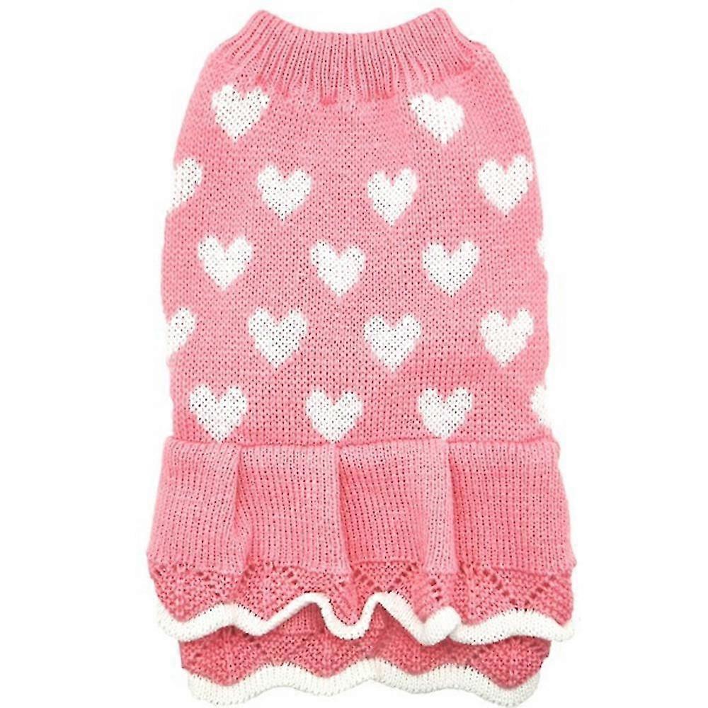 Chien Coeur Pull Robe Pull Chien Chaud