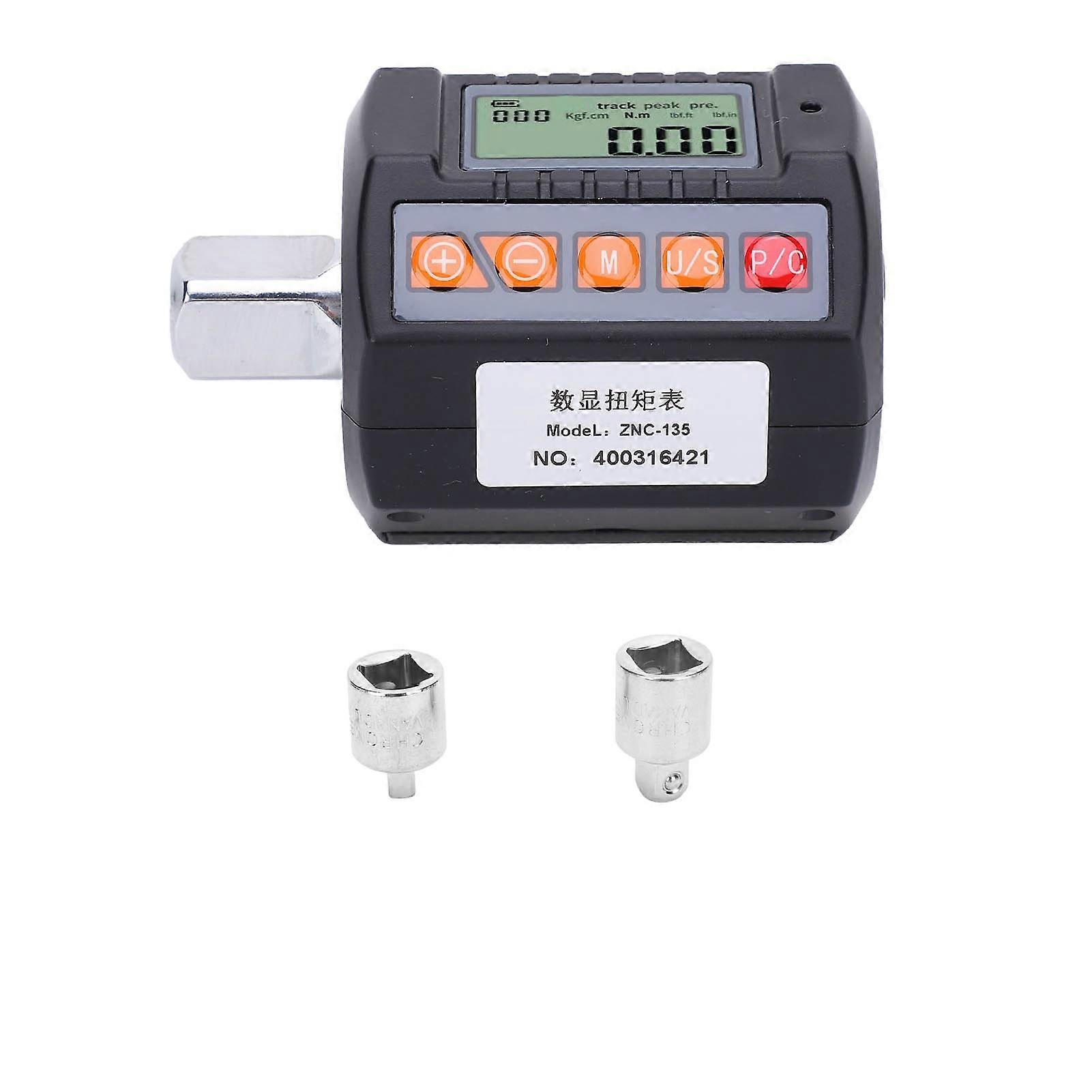 Digital Display Torsion Wrench Adapter, 13.5-135 Nm Gauge, 1/2", 3/8", 1/4" Drive