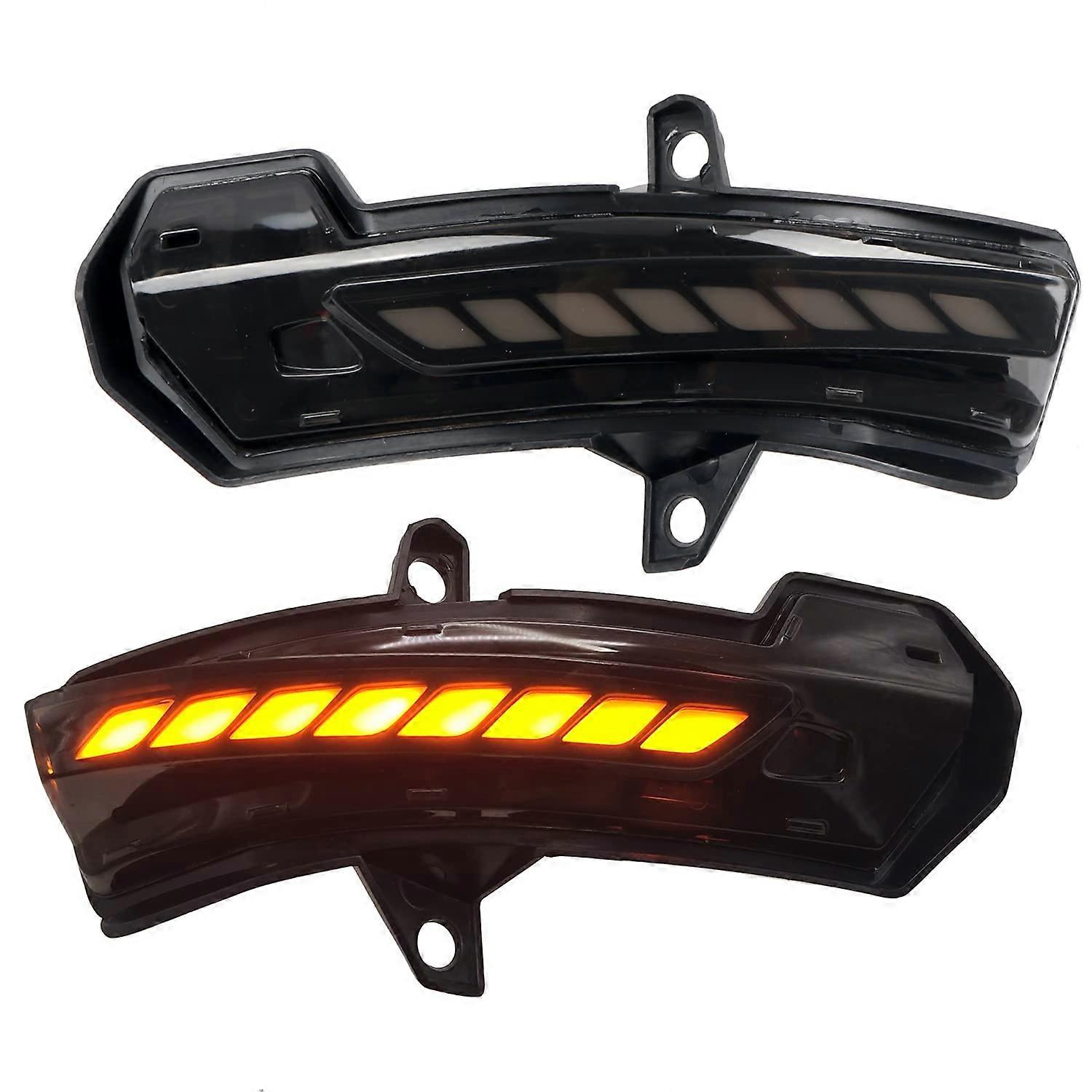 for Chevy Chevrolet Blazer 2019 Car LED Side Mirrors Sequential Dynamic Turn Signal Lights Indicator Set of a Pair Smoked Black
