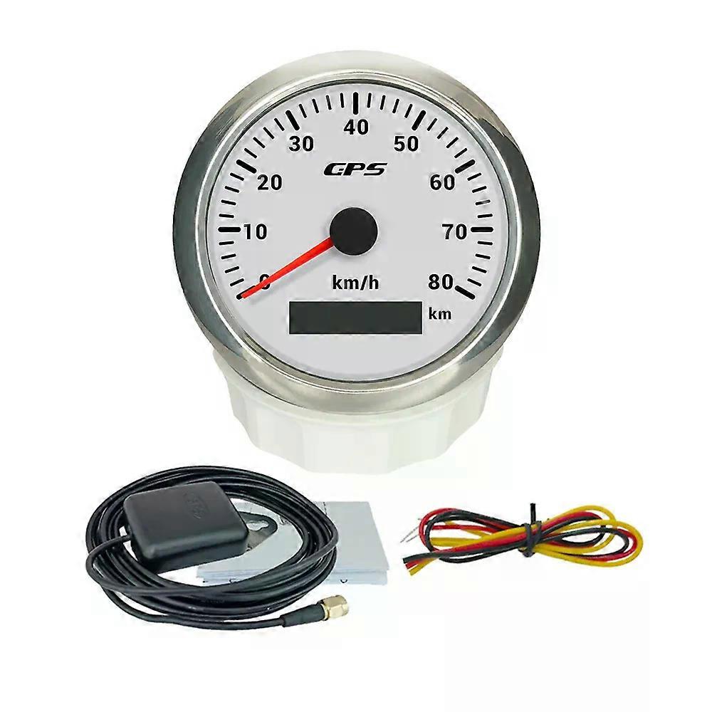 85mm (3 3/8'') GPS Speedometer Odometer 0-80km/h with 12Volt 24Volt compatible for Truck Boat RV VAN Universal