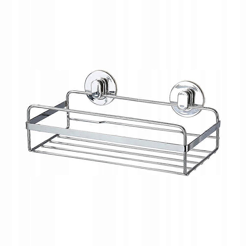 Loft Silver Bathroom Shelf, Hanging Without Drilling, Made Of Durable Wire