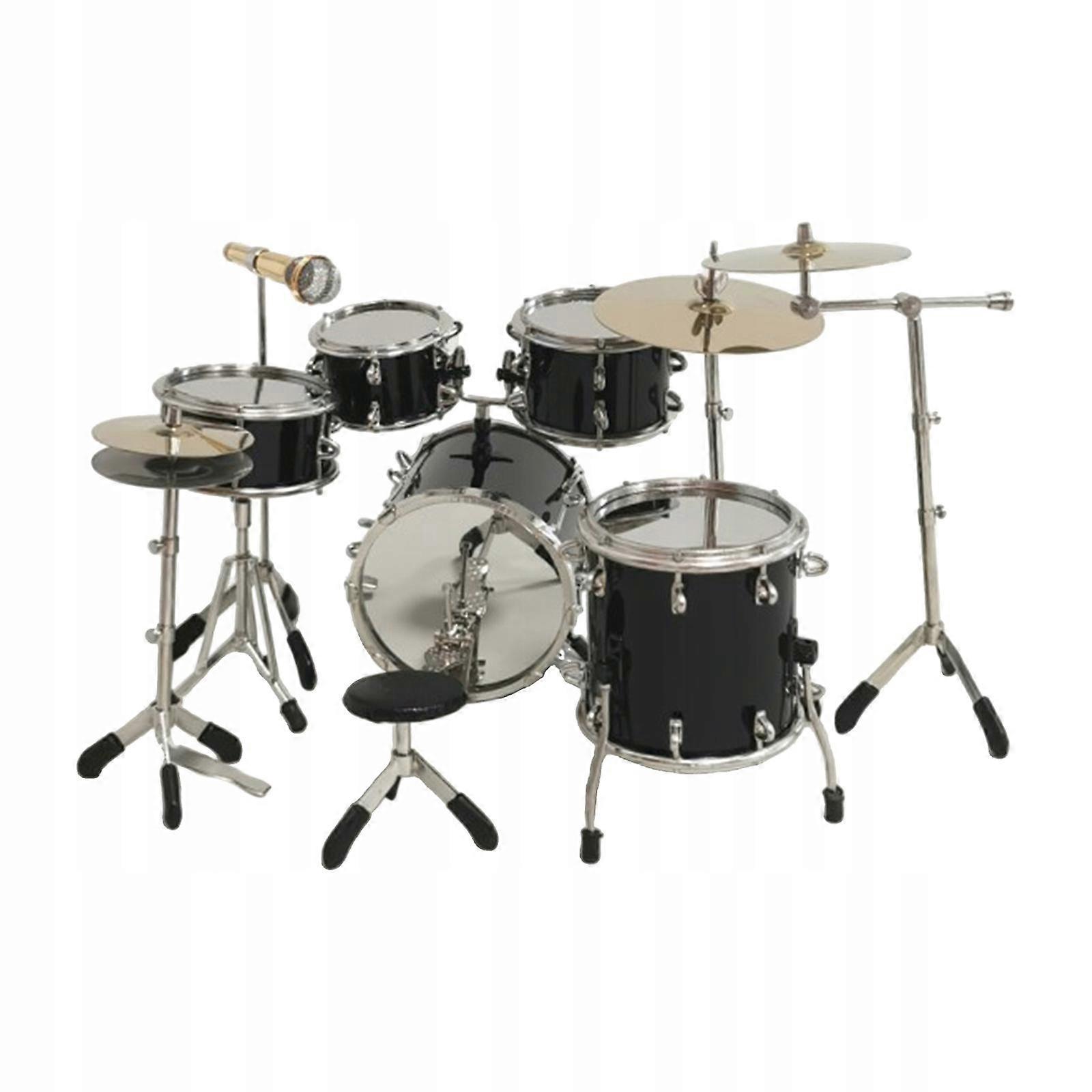 Simulation Mini Drum Set, Puppenhaus Zubehör Requisiten