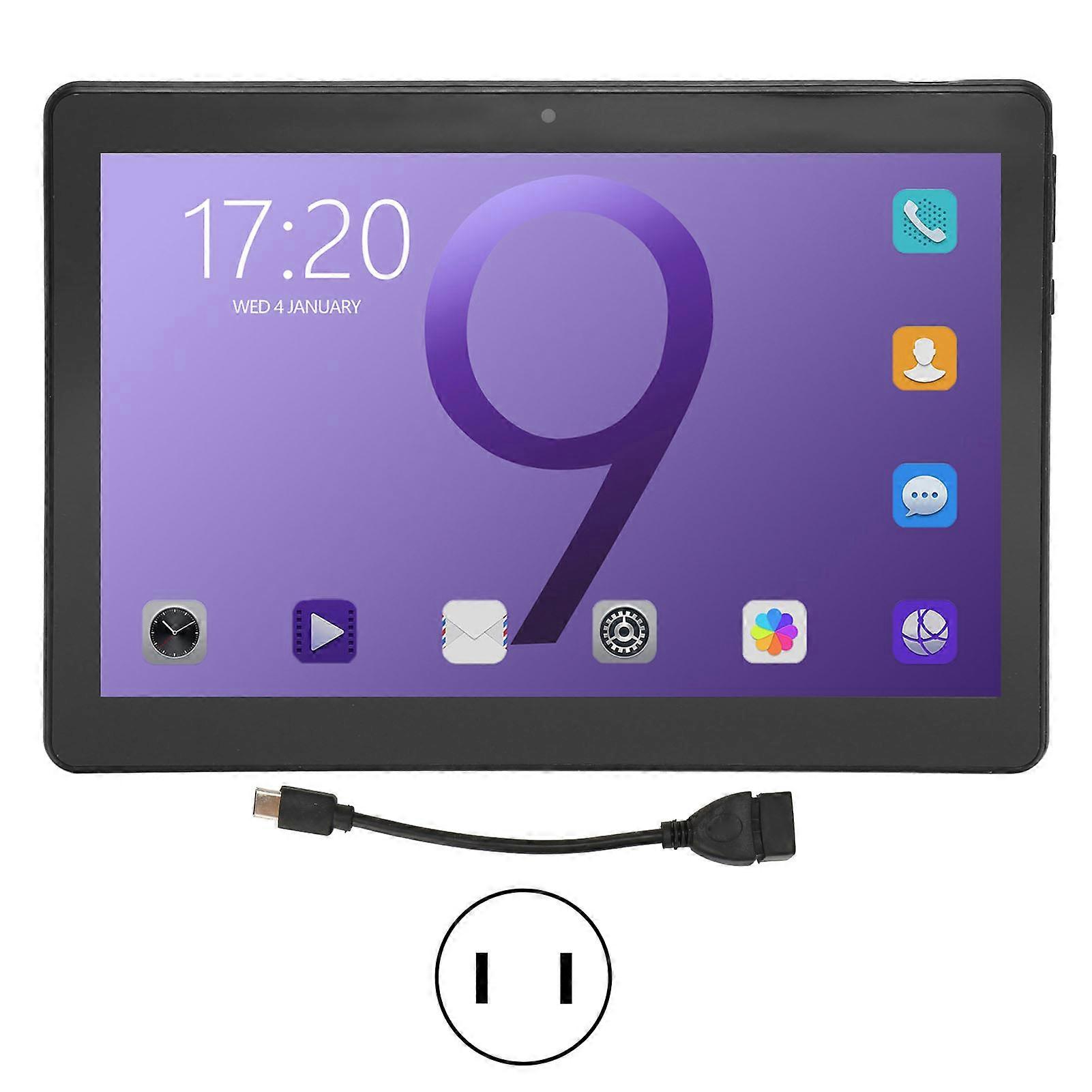 10.1in 1920x1200IPS 2.4 5G Band WiFi for Android11 4GB 64GB Dual Camera Black Calling Tablet PC