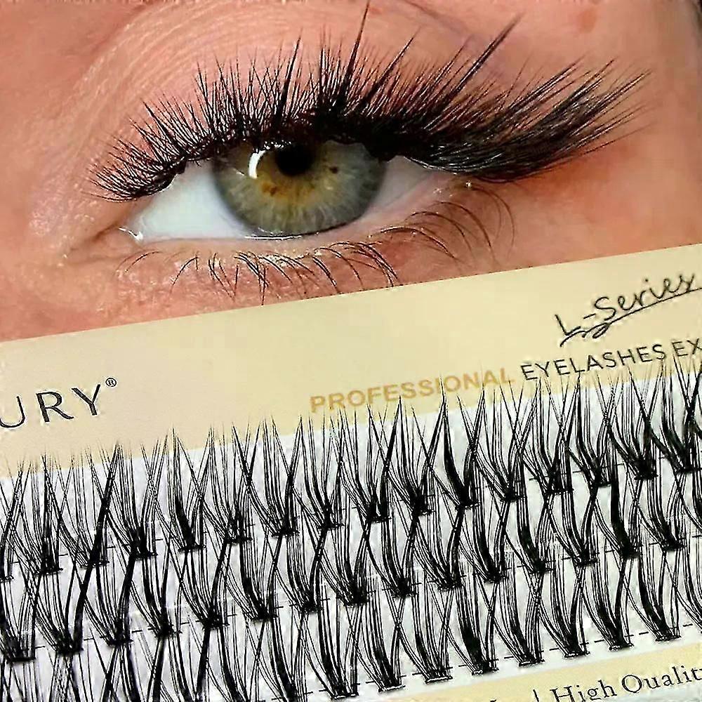 New 60pcs 30d L Curl Cluster Eyelash Extension Foxy Eyes Cat Look Natural Individual Eyelashes Bunches Makeup Tool Lashes Cilia