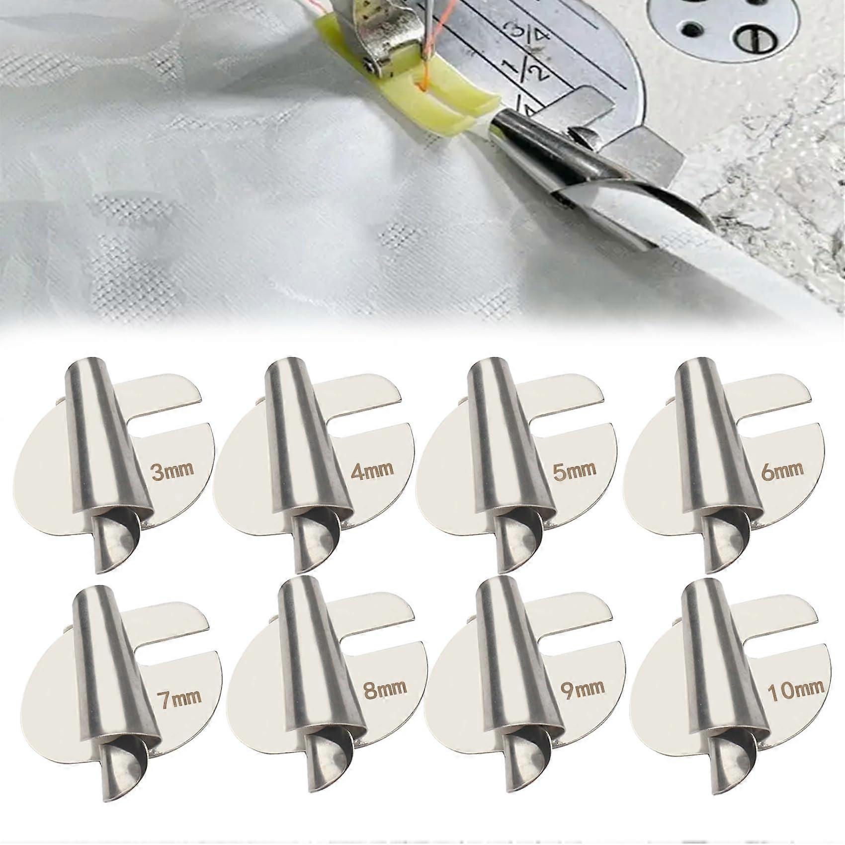 8 Pack Sewing Rolled Hemmer Foot, 3mm10mm, for Home Sewing Machine Accessories