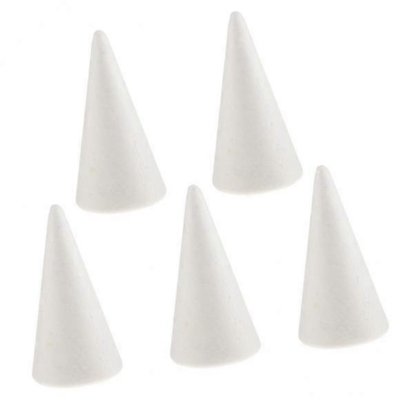 6X 5x Cone Shaped Foam Ornaments for Handmade DIY Modelling Crafts