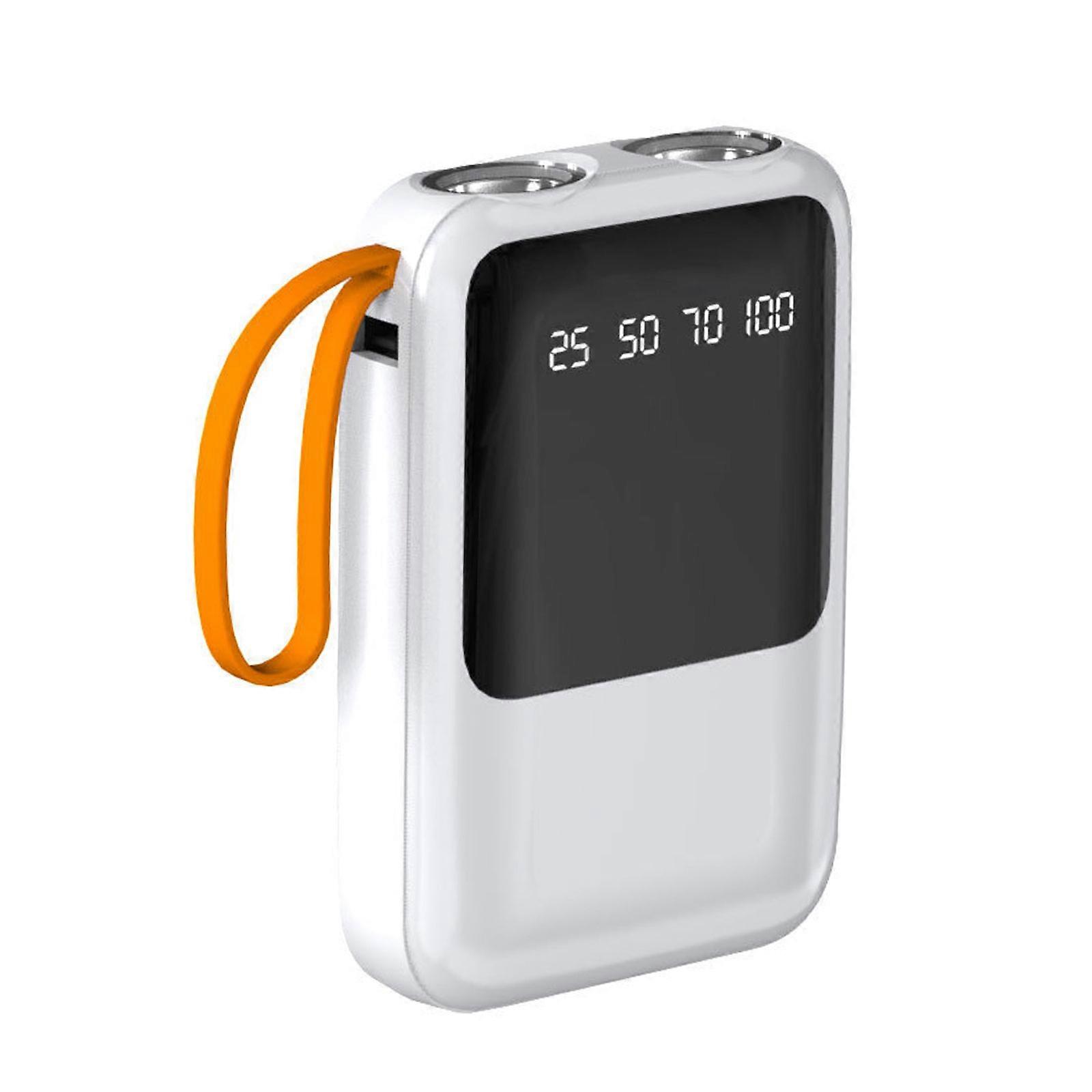 3x18650 Battery Storage Box Power Bank Case Outer Case 2 USB Input ,Type C Input & Output Port, Batteries not Included White