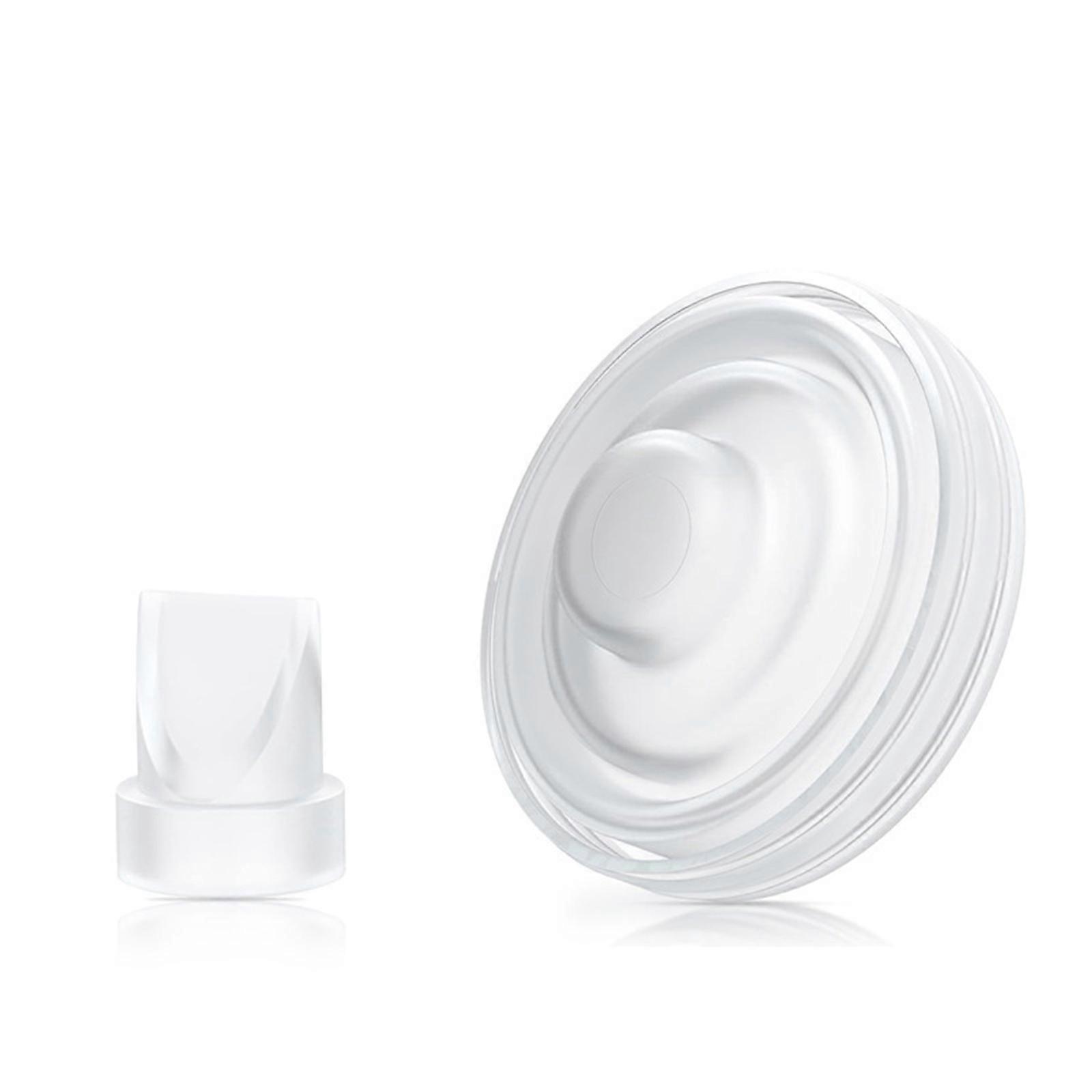 Upgraded Silicone Replacement Set Silicone Flange Set Silicone Flange Inserts Valves with Diaphragm for Breast Pumping