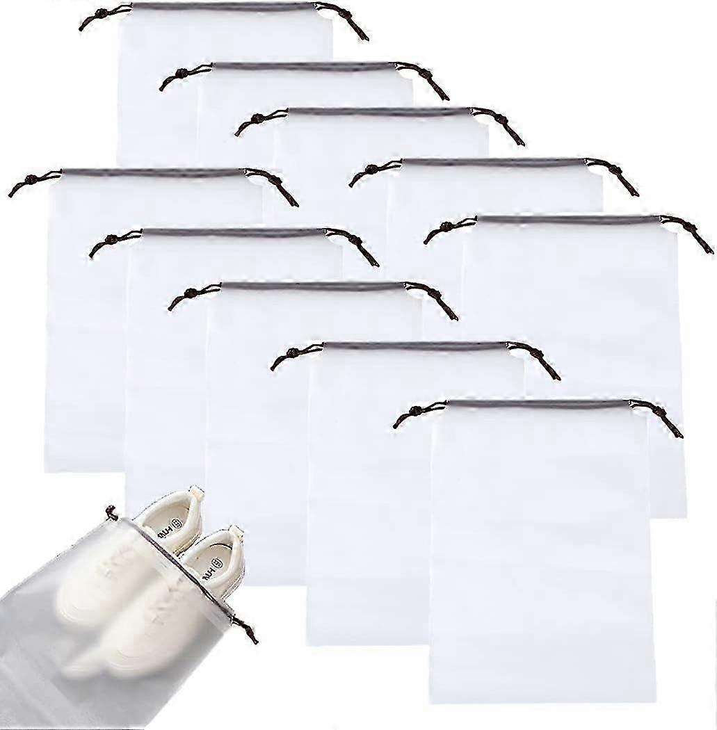 10個の防水靴収納バッグ、靴と下着用の旅行防塵オーガナイザー(30x35cm)