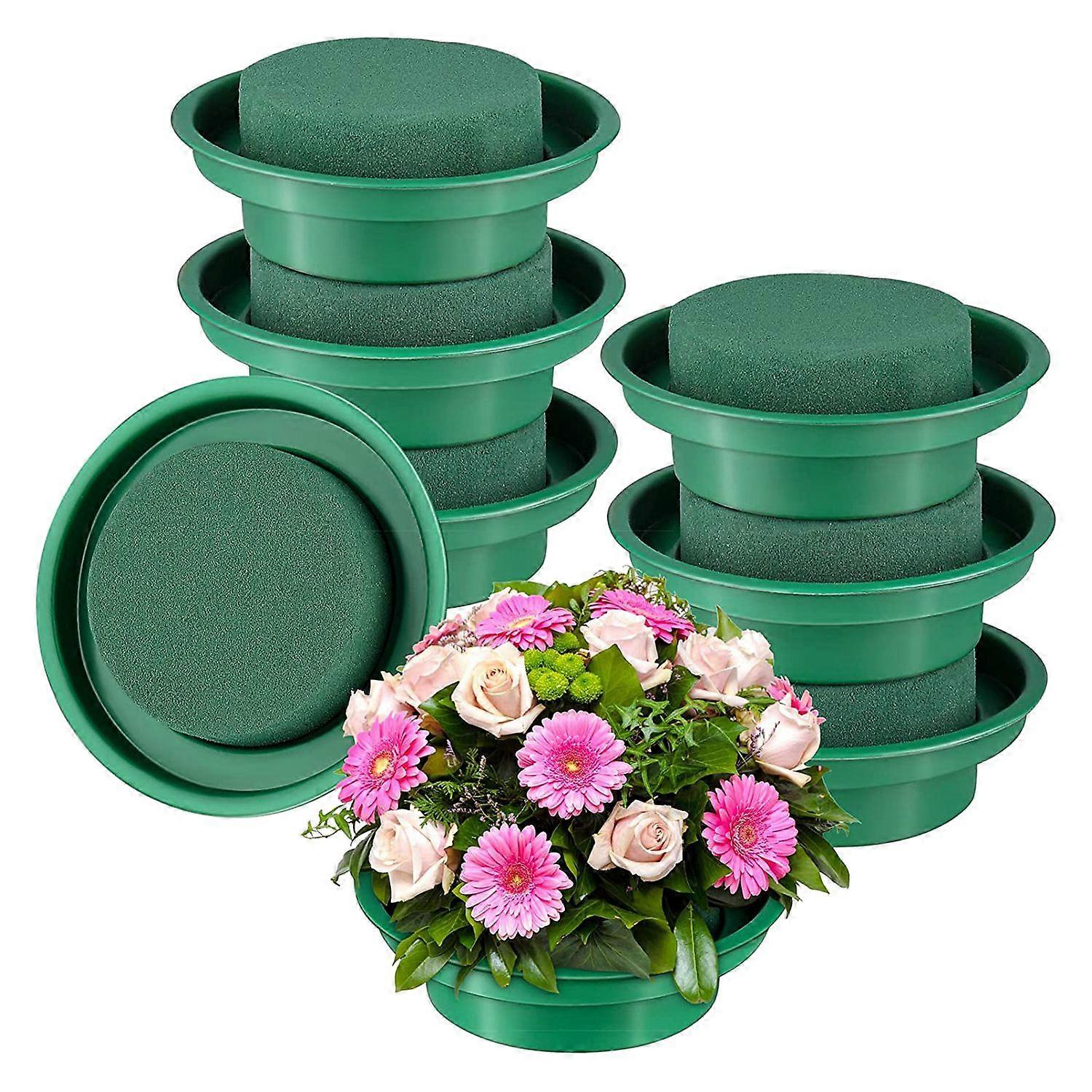 8 Pack Floral Foam Round Bowls DIY Flower Arrangement Kit