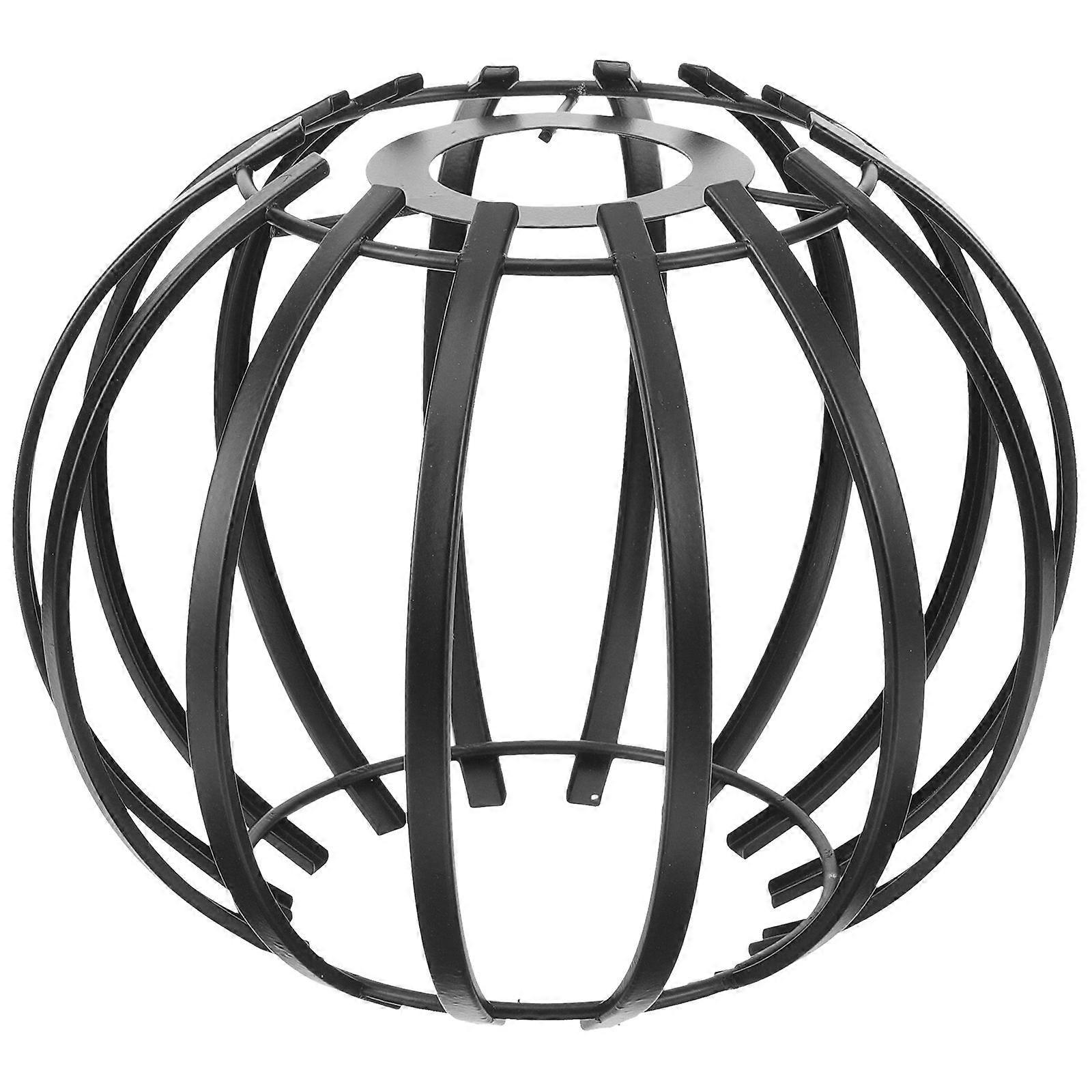 Geometric Hollow Iron Lamp Shade Cage Pendant Light Cover Removable for Hanging Fixtures Modern Ambient Lighting for Home and Café Use