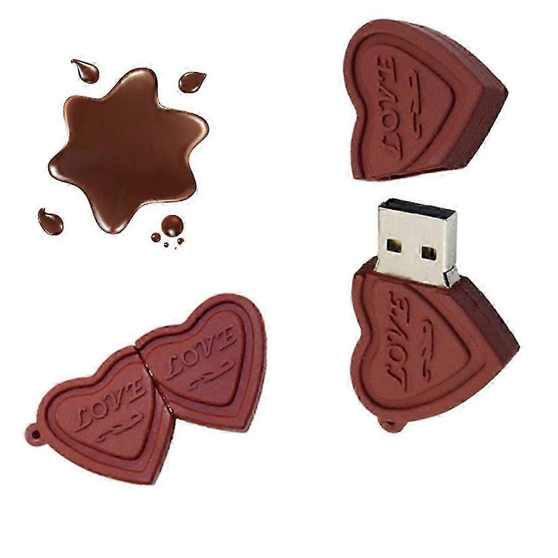 MicroDrive 4GB USB 2.0 Creative Heart Chocolate U Disk 2025