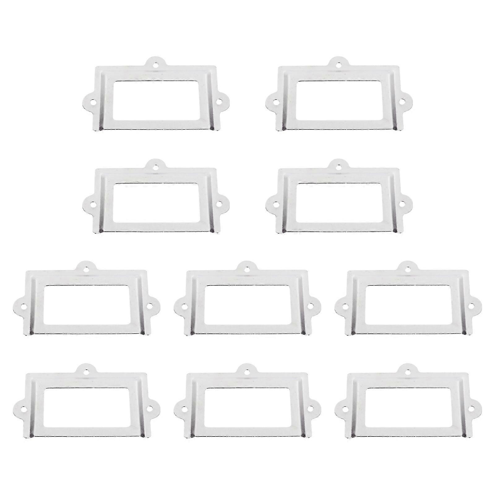 10pcs Medicine Chest Label Pull Frames Holders Drawer Label Frames
