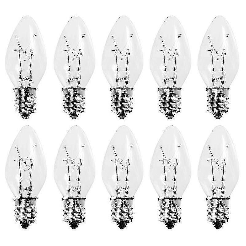 10pcs C7 E12 Replacement Bulbs for Electric Window Candle Lights, Home