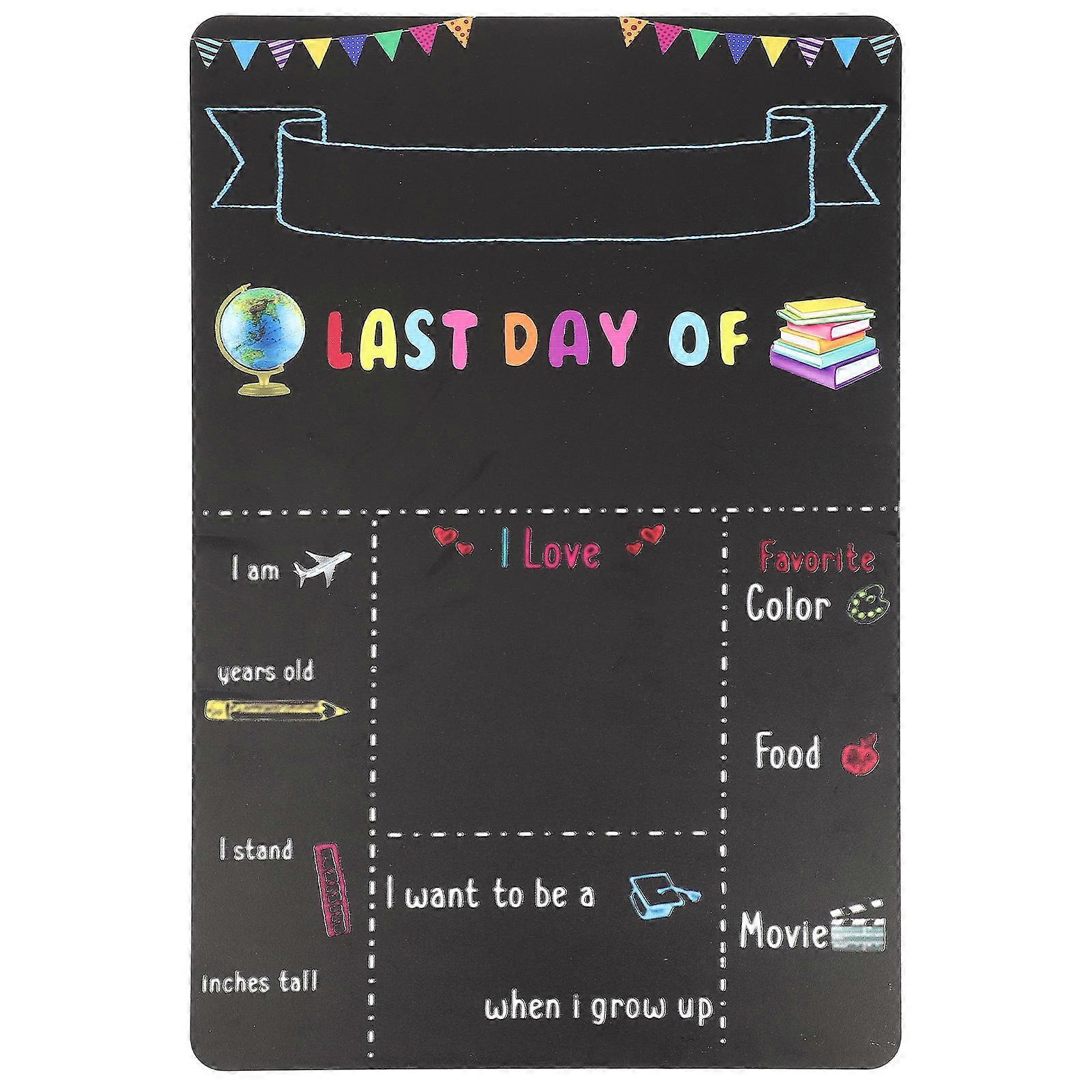 Double Sided Chalkboard Sign for Classroom Decoration, First Day of School, and Photography Props