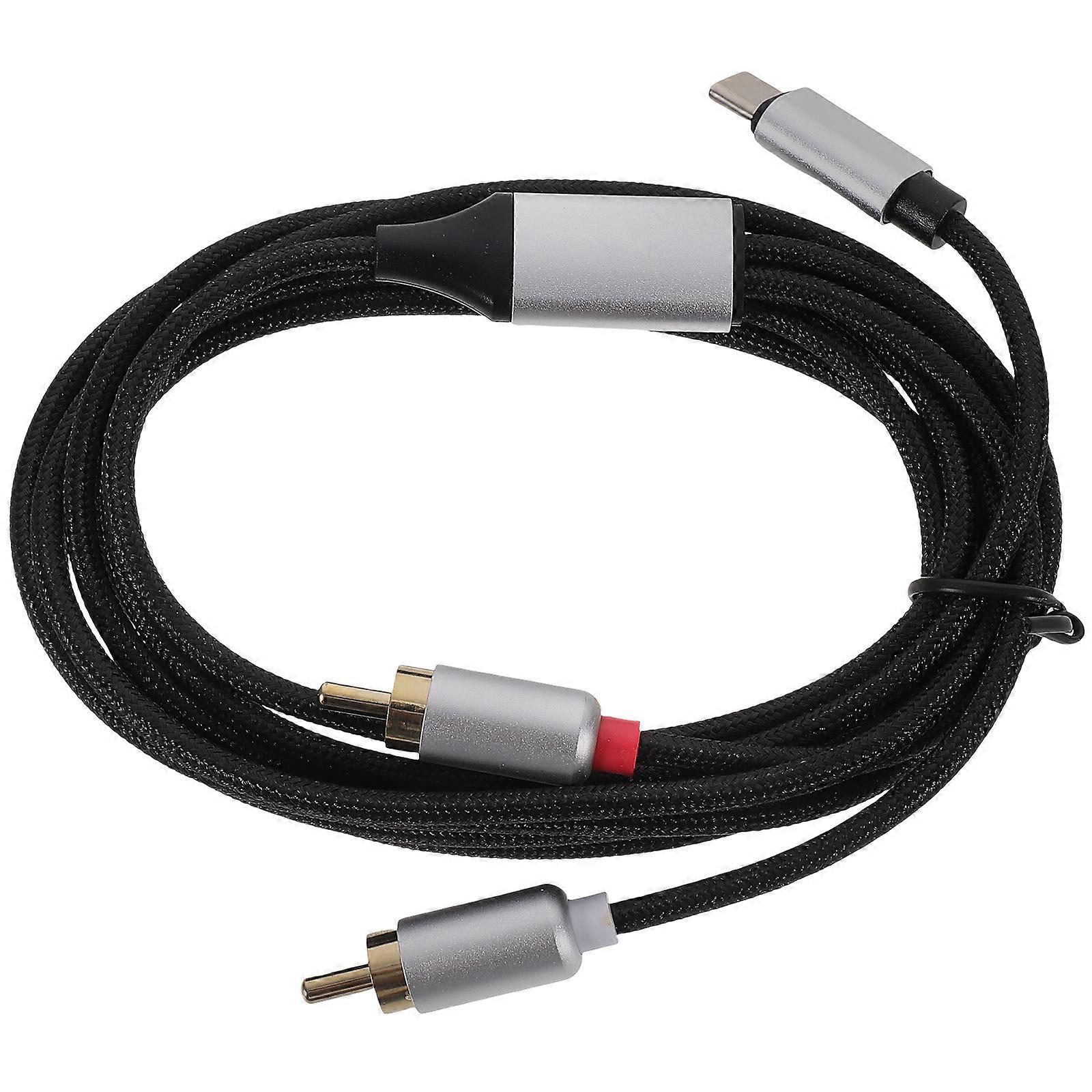 Audio Conversion Cable Usb To Stereo For Computers Music Playback 2m Aluminum TPE Audio Output 1Pcs