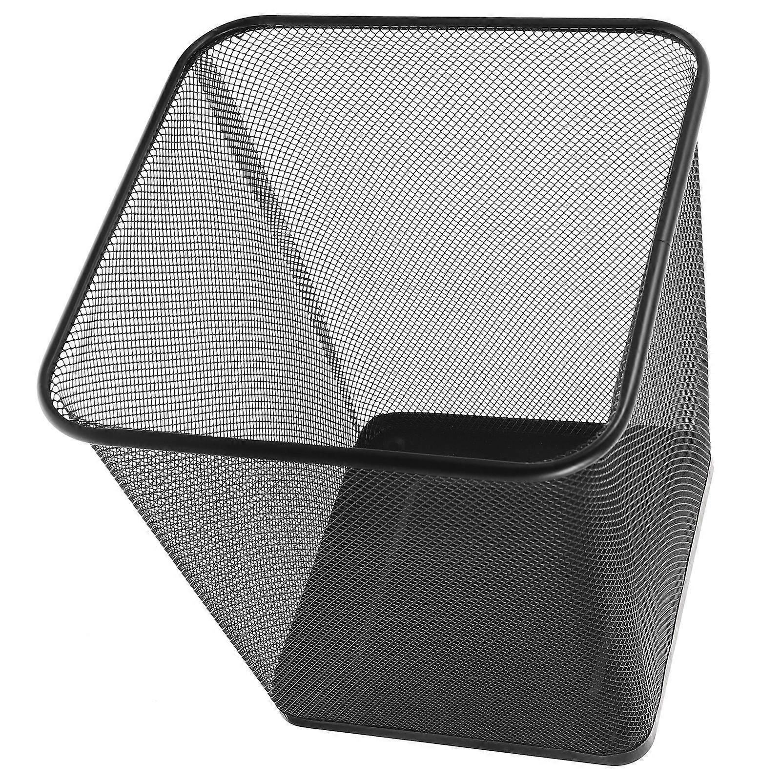 Garbage Basket Office Trash Bins Waste Basket Dorm Room Trash Can Iron Tidy and Clean 1Pcs