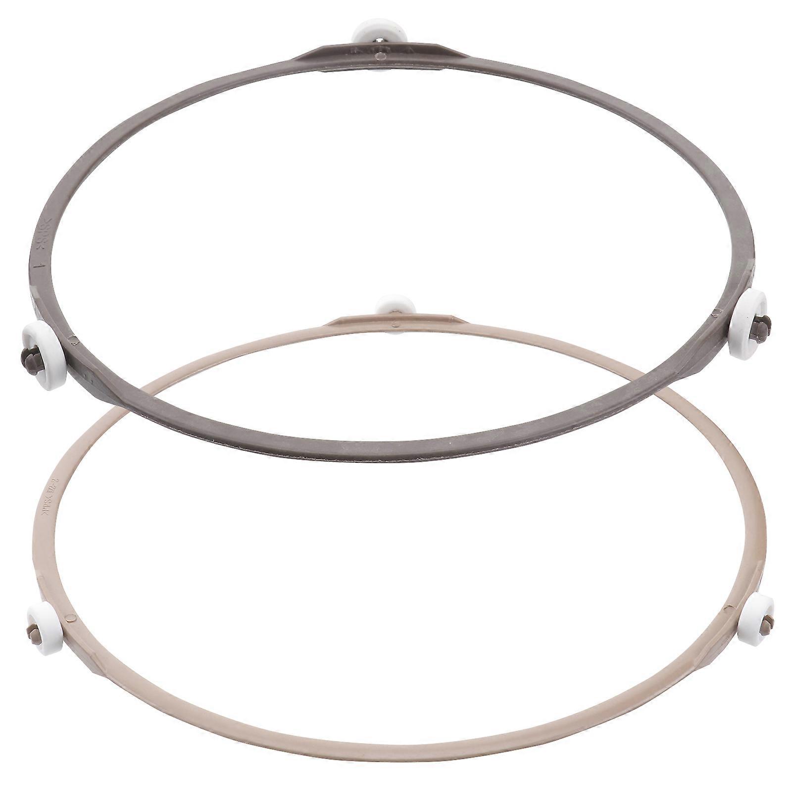 Microwave Turntable Plate Rack for Oven Function 2Pcs Roller Rings Set