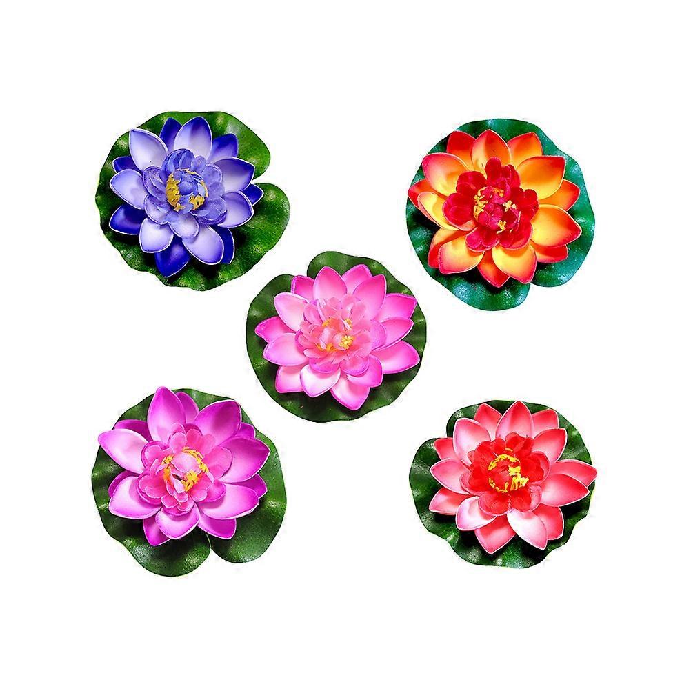 Simulation Flowers Floating Garden Red 5Pcs