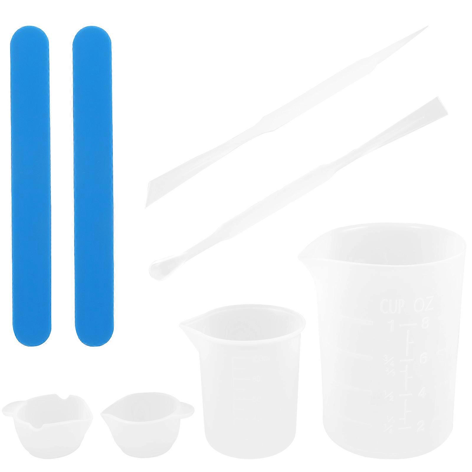 Mixing Sticks Silicone Measuring Cup Tool Kit For Paint Mixing 10.50X8.00X8.00cm 1 Set